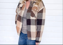 Load image into Gallery viewer, Khaki Plaid Shacket