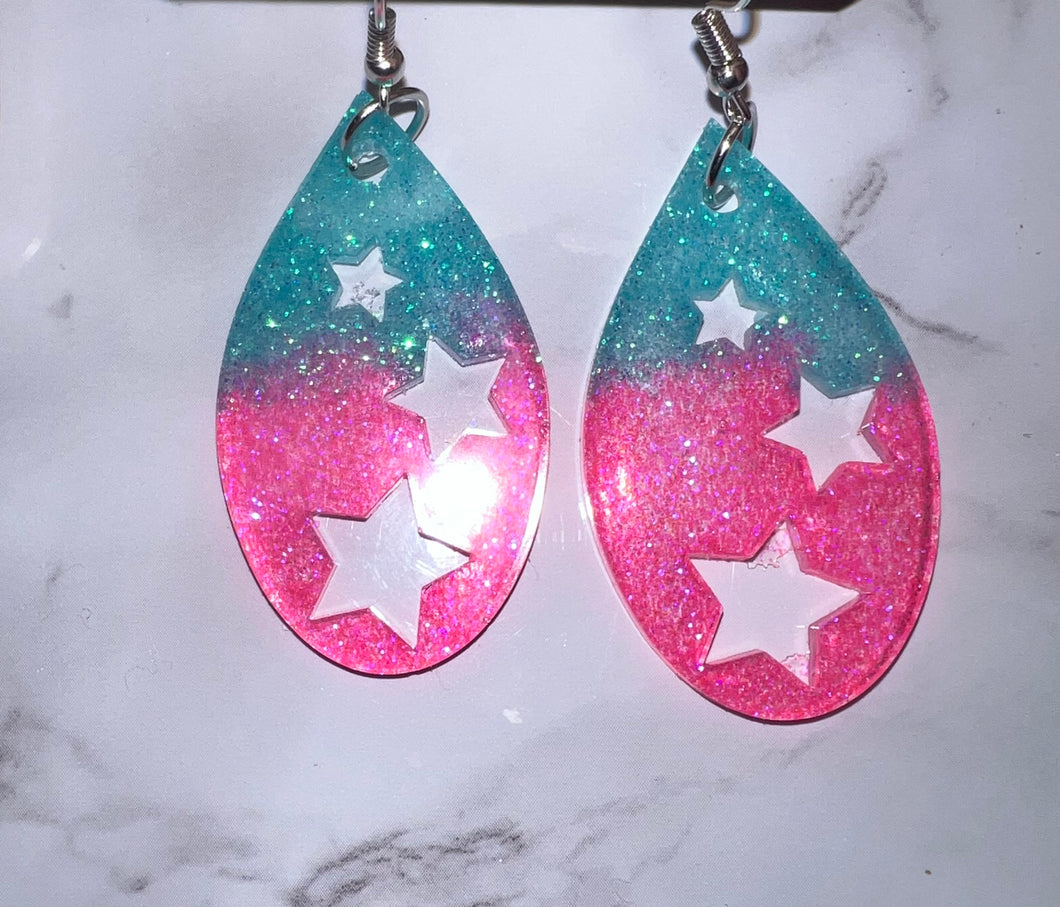 Frozen Malibu Pink Teardrops w/ Stars