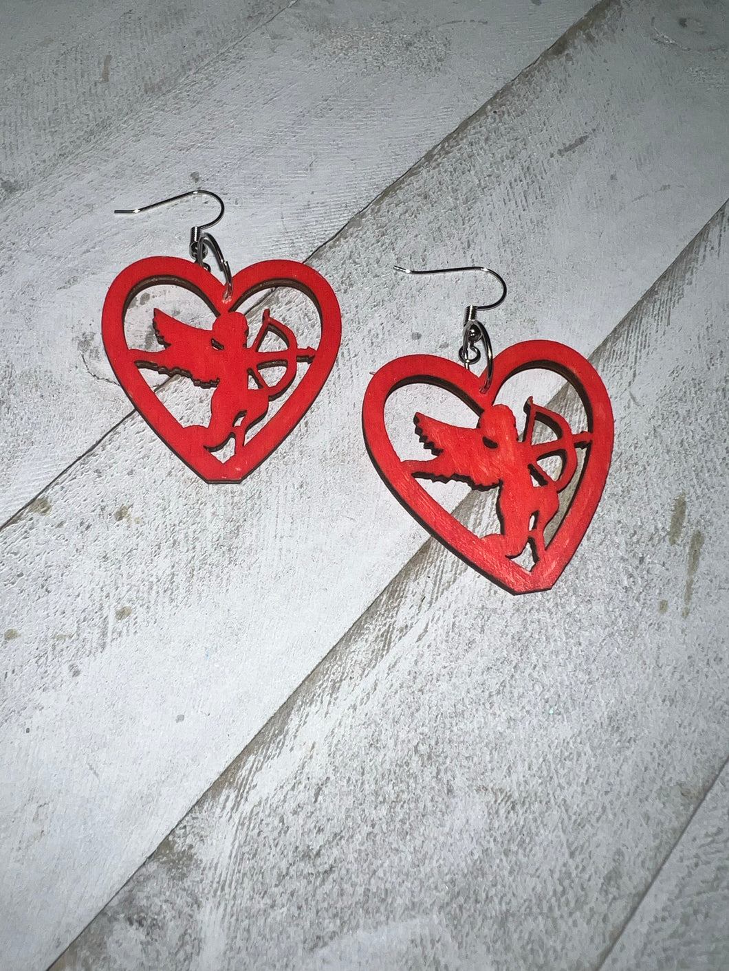 Cupid Wooden Earrings