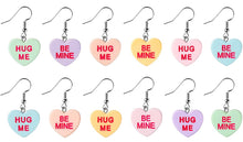 Load image into Gallery viewer, Single Conversation Heart Earrings
