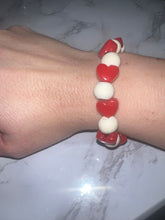 Load image into Gallery viewer, Red Heart &amp; Natural Wood Beads
