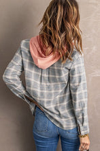 Load image into Gallery viewer, HOODED PLAID SHACKET
